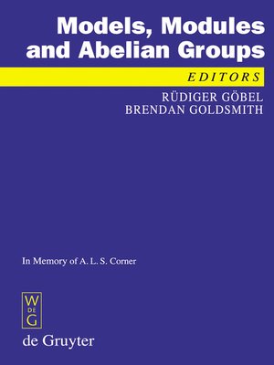 cover image of Models, Modules and Abelian Groups